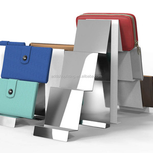 Stainless Steel <b>Wallet</b> Display Stand for Retail Shops-Modern Commercial Sectional Display Furniture with Customized Color - Product Image 2