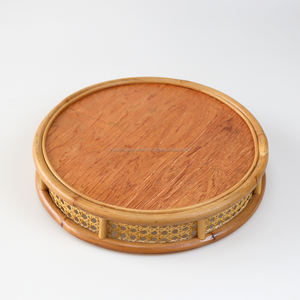 Bandeja de ratán con madera, nuevo diseño hecho en Vietnam, venta al por mayor - Product Image 3