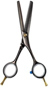 Tijeras de Peluquería Profesionales Japonesas WELTHING INTERNATIONAL HS-08 para Diestros, de Acero Inoxidable J2, con Mango Negro Ajustable - Product Image 3