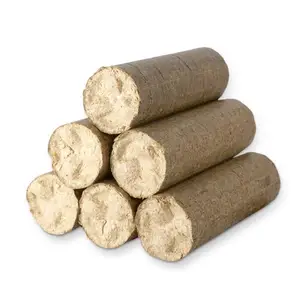 Wholesale Natural dark Wood Pellets rice husk briquette biomass highest quality at best wholesale price manufactures in India