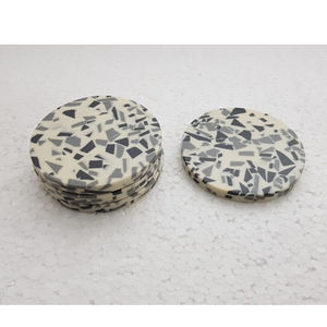 หินขัดหกเหลี่ยมหกเหลี่ยมเป็นมิตรกับสิ่งแวดล้อม,ดีไซน์ใหม่เรซินและหินกรวดชุด4ชิ้น - Product Image 5