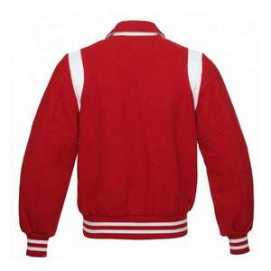 2025 tourner vers le bas dernière veste personnalisée avec des panneaux d'épaules en cuir de mouton souple sport Baseball veste hommes Letterman fabricant - Product Image 2