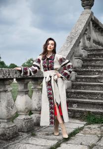 New Design Hot Sale Hand Embroidered Ukrainian Blouse Bohemian Lady Long Sleeves Style Women's <strong>Top</strong> &amp; Blouse - Product Image 4