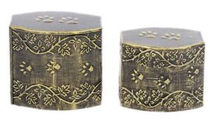 โกศใส่ศพของสัตว์เลี้ยงทำจากเหล็กสีทองเป็นมิตรต่อสิ่งแวดล้อมพร้อมตราอุ้งเท้าแกะสลักสำหรับแมวโลโก้ปรับขนาดได้ตามต้องการ - Product Image 5