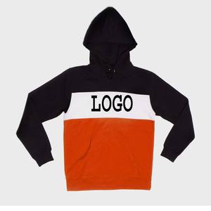 เสื้อมีฮู้ดผ้าฟลีซสำหรับผู้ชายผ้าคอตตอน100% มี3สีผสมกันผ้าถักกันหด - Product Image 3