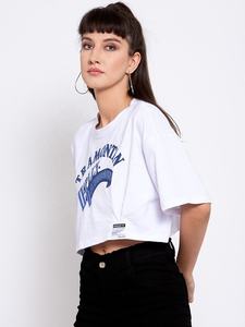 เสื้อครอปเซ็กซี่สำหรับผู้หญิงใส่ในฤดูร้อนเสื้อแฟชั่นมีกระดุมประดับพู่ตกแต่งโลโก้ตามสั่งเป็นมิตรต่อสิ่งแวดล้อม - Product Image 2