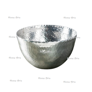 Bol de service de fruits en aluminium martelé Bol de service de nourriture de forme ronde de la plus haute qualité pour un usage domestique au restaurant - Product Image 1