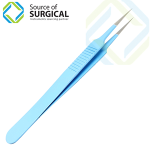 Pince à épiler chirurgicale en acier inoxydable à pointe fine avec poignée confortable et durable pour l'épilation, emballée dans un sac - Product Image 2