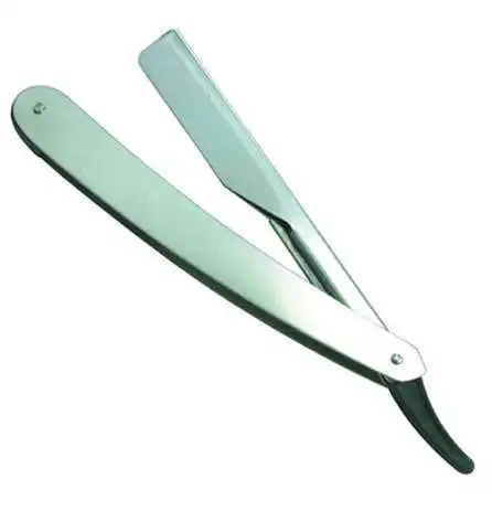 Прямая Бритва для парикмахера с гладким полировальным лезвием из нержавеющей стали, пластиковая ручка, складные бритвы для бритья для лица