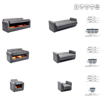 Luxuriöses Modernes Stoff-Schlafsofa mit Massagefunktion und Klappbarem Design für Schlafzimmer und Wohnzimmer