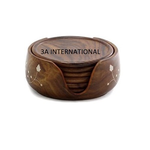 New Arrival Looking Set of 6 Two Tone Finished Round Shape Tabletop Decoration Coaster Tabletop Decoration Hot Selling - Product Image 4