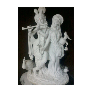 Estatua de mármol sin terminar de Krishna Radha - Product Image 1