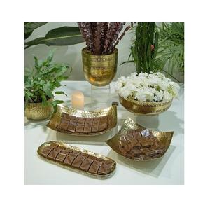 Tazón Decorativo de Metal Martillado, Forma Redonda, Tamaño Personalizado, Tazón para Servir Dulces y Dátiles, para Uso en el Hogar y Hoteles - Product Image 5