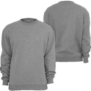 Sweat-shirt d'hiver en Polyester/coton pour hommes, manches irrégulières, tissu molletonné, couleur unie, col rond - Product Image 1