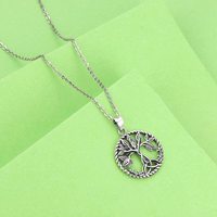 Bijoux fins, collier avec pendentif arbre de vie celtique en argent sterling 925 pour femmes