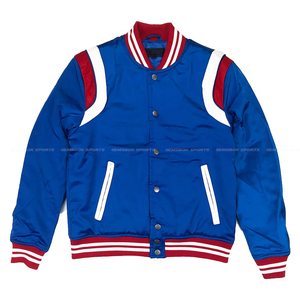 2022 Veste universitaire de type bouton élégant de haute qualité pour hommes et femmes avec col montant et logo avant - Product Image 1