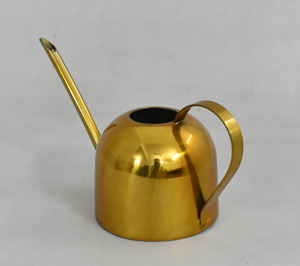 Bidon d'eau d'extérieur en acier inoxydable fabriqué à la main en Inde plaqué or 10x10x23 cm par Axiom Home Accents - Product Image 2