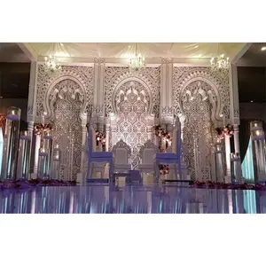 Luxe Westerse Bruiloft 3D Back-Frames Amerikaanse Wedding Event 3D Fiber Stage Top Bruiloft Fiber Stage Set Toronto