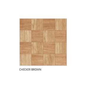 กระเบื้องปูพื้นพอร์ซเลนลายไม้สีน้ําตาลเข้มขัดเงาราคาถูก 40x40ซม - Product Image 4