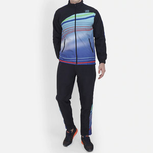Wholesale Men's Custom Design Sublimated Zipper Hoodie & Trousers Sweat Suit Set - Product Image 4