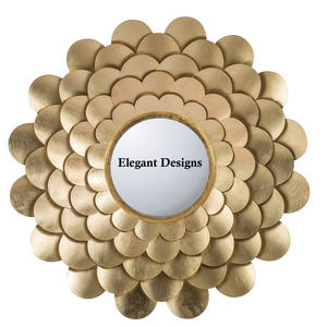 Miroir mural moderne fait à la main en or de taille personnalisée miroir en métal décoratif pour la maison contemporaine antique chambre à coucher salle de bain verre vente en gros - Product Image 3