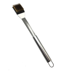 Venta al por mayor, Metal resistente, marca personalizada, etiqueta colgante, barbacoa, cepillo de parrilla de barbacoa de acero inoxidable - Product Image 4