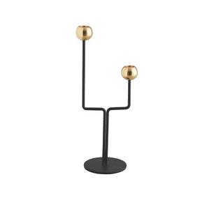 Candelabro de Hierro de 3 Brazos Color Negro con Base de Madera, Candelabro de la Mejor Calidad para Decoración de Sala de Estar - Product Image 5