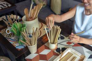 หลอดไม้ไผ่ธรรมชาติ/ฟางไม้ไผ่เป็นมิตรกับสิ่งแวดล้อม - Product Image 5