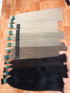 # Extensiones de Cabello Humano Color 613 de Vietnam, Cabello Remy con el Mejor Cabello Virgen Rubio Rizado Francés, 100g - Product Image 4