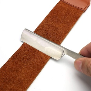 Ceinture d'affûtage de rasoir en cuir véritable pour barbiers, rasage et épilation, lisseur, affûtage - Product Image 5