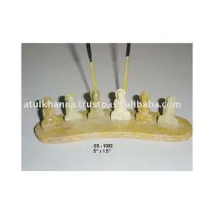 Porte-encens en pierre de savon sculptée à la main, décorative, unique, divers modèles de Bouddha, pour la décoration de la maison - Product Image 1