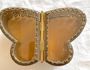 Handmade Bliss Vintage Brass and <b>Glass</b> Butterfly Display Jewelry <b>Box</b>; - Product Image 1