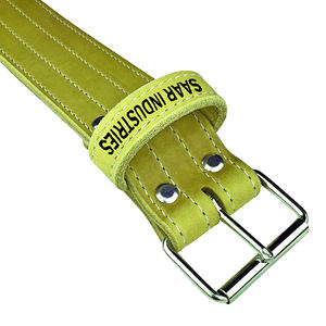 Meilleure vente en cuir de vachette véritable antidérapant ceinture d'haltérophilie forme droite unisexe Fitness Gym sécurité - Product Image 4