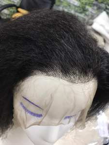 Peluca de cabello humano con encaje Frontal, pelo Remy virgen transparente, alta calidad, precio al por mayor - Product Image 4