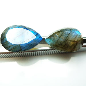 Flashy Labradorite Pierres précieuses en vrac Poire à facettes Calibré à la main 3A Qualité Labradorite Cut Pierres précieuses Cabochon - Product Image 2