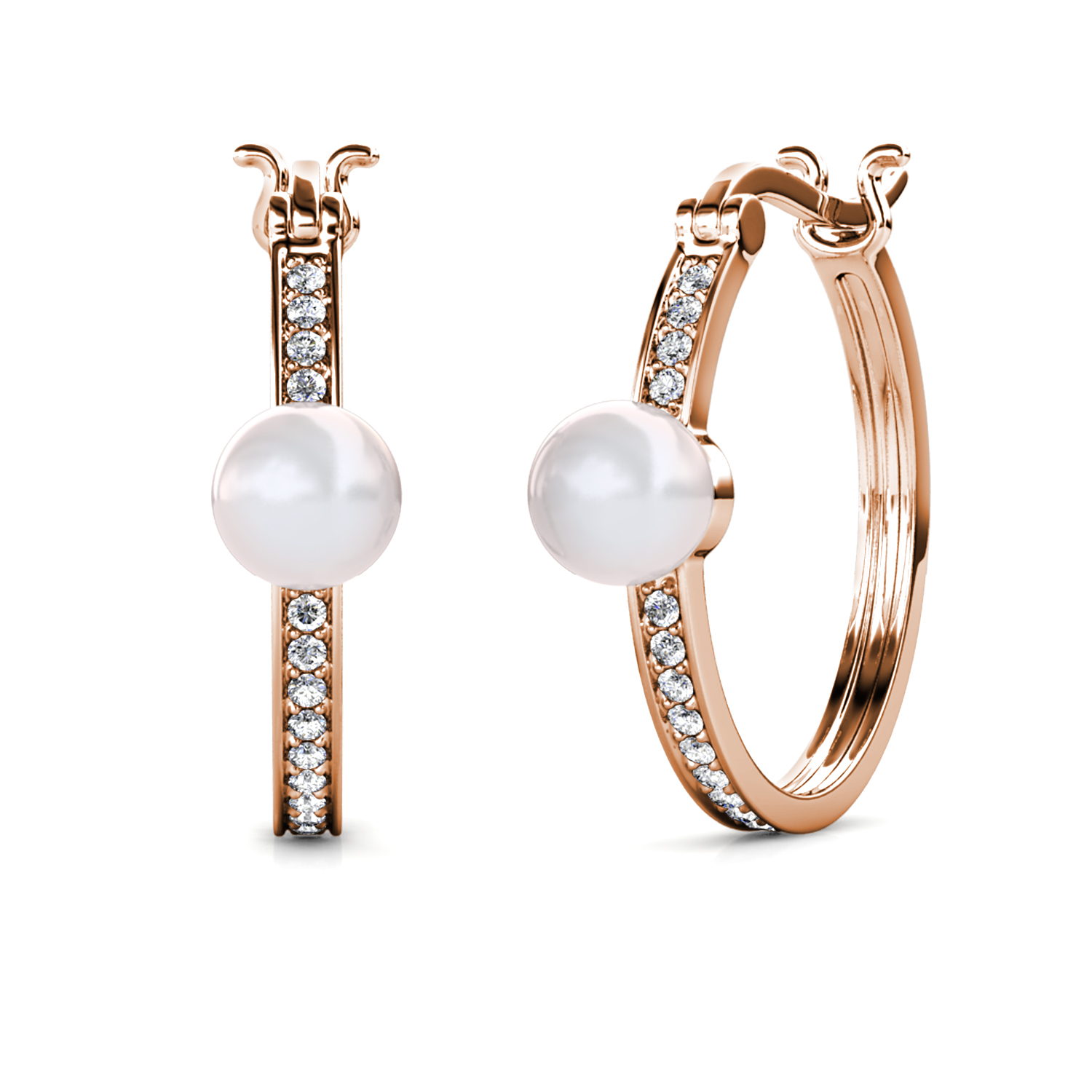 S925 With 18k Rose Gold Plated Luxury Earrings