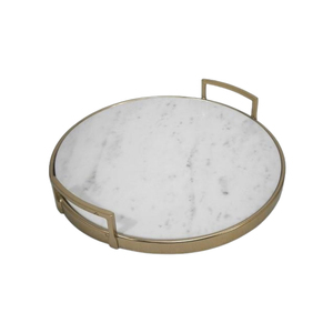 Plateau de service suspendu en marbre, décorations, nouveau Design, personnalisé, avec poignée de finition en or, vente en gros - Product Image 3