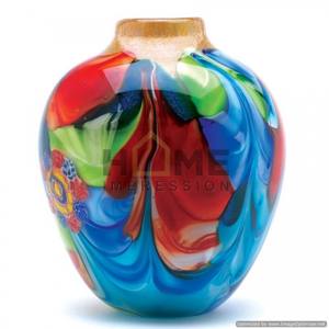 Recién llegado diseño estampado funky diseño encantador flor esmalte Color Metal decorativo gran fiesta desgaste Mesa Topper florero - Product Image 1