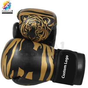 Guantes de Boxeo de Combate Unisex para Adultos, Material Pakistaní, Marca Personalizada F1I-50 - Product Image 1