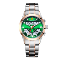 Jam Tangan Digital Azan Islam Muslim Quartz Al Fajr Stainless Steel Tahan Air Penunjuk Kiblat untuk Sholat Pria