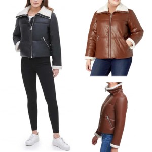 Doudoune en cuir confortable et chaude faite à la main avec fourrure personnalisée OEM vente en gros à bas prix fermeture à glissière durable - Product Image 1