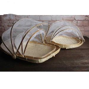 Plateau en bois et bambou au rotin, 1 pièce, nouveau design, résistant, pour cadeaux de pendaison de crémaillère du Vietnam - Product Image 5