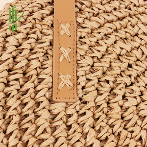 Sacs fourre-tout de mode pour dames les plus vendus jonc de mer en paille de papier tissé avec fermeture à glissière pour le shopping pique-nique à la plage - Product Image 3