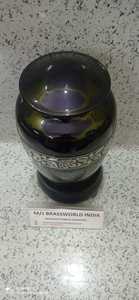 Urna de cremación grabada, banda de plata Florida de aluminio negro - Product Image 4