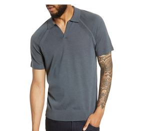 Camiseta de manga corta de algodón pima liso para hombre, camiseta polo deportiva, camiseta de secado rápido para hombre - Product Image 3