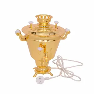Brass electric samovar Gold plated for home and restaurant use at cheapest price