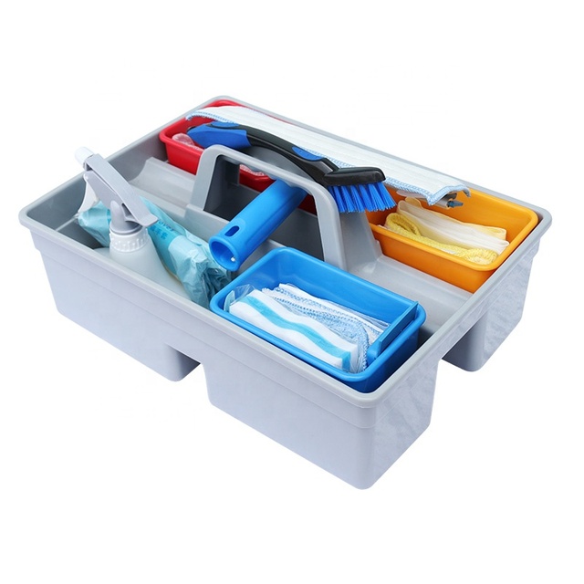 Custom Professional 12 in 1 Cleaning Kit Color Coding System Home and Shopping Mall Use Cleaning Tools Set