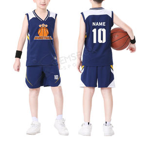 Wholesale Custom <b>Kids</b> <b>Basketball</b> Uniform Sets Comfortable Customized <b>Basketball</b> Wear Printed Technics Latest Design - Product Image 4