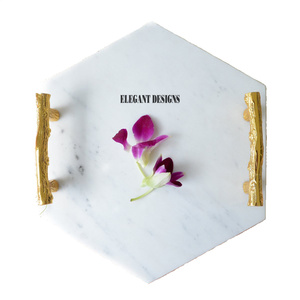 Plateau de service en marbre de qualité supérieure Style moderne Classique Luxueux Fantaisie Plat Fabricant Exportateur - Product Image 4