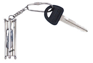 Llavero con temporizador de arena de latón náutico hecho a mano, buscador de llaves de metal, artículo de regalo en estilo neumático - Product Image 3